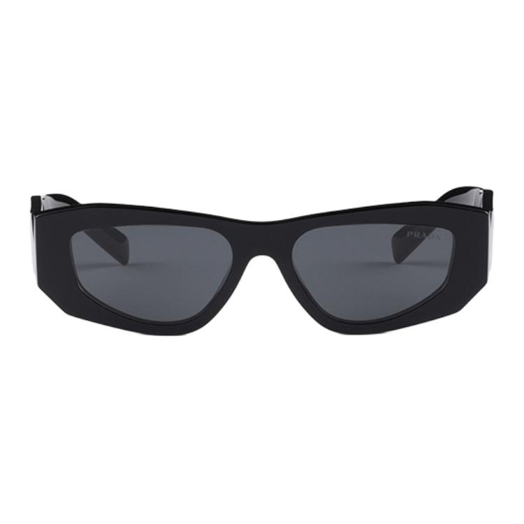 Prada Lunettes de soleil forme irrégulière logo Lunettes de soleil homme Noir SPRB19_E16K_FE08Z_C_A053
