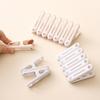 12Pcs Heavy Duty Anti-Slip Clothespins Windproof Plastic Laundry Clips with Soft Pads No Trace Clothes Pegs Clothesline Clips for Hanging