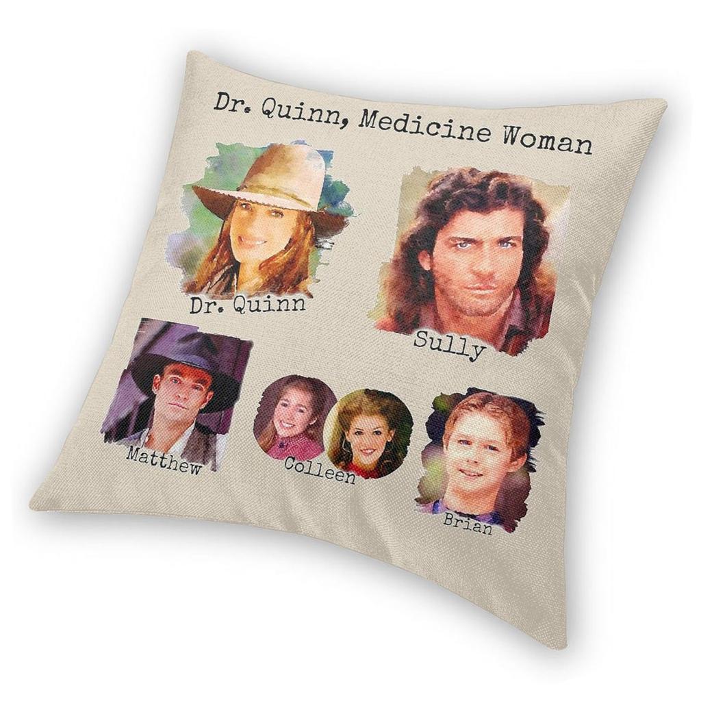 Dr. Quinn Medicine Woman Family Pillowcase Polyester Linen Velvet Printed Zip Decorative Pillow Case Room Cushion Cover