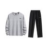 Simple Solid Color Loose Comfortable Round Neck Pullover Long Sleeve Sweatshirt Casual Sports Suit Unisex Sweatshirt YTLV061-3+AKLUC03-1