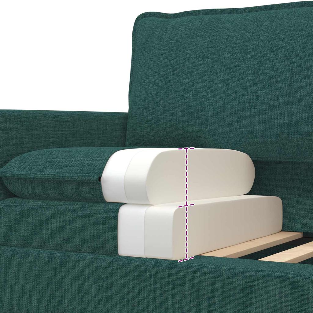 Sofa Dark Green 126 x 81 x 87.5 cm Fabric