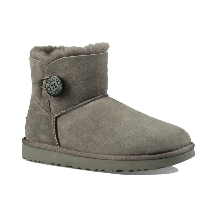 UGG Mini Bailey Button II Grå (Kvinner) Damesneakers 1016422-GRÅ