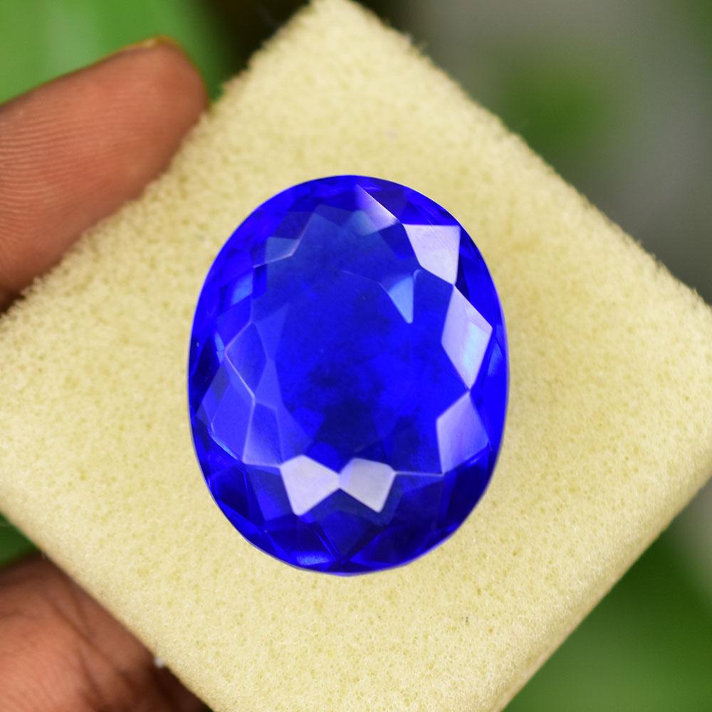 Natural Blue Topaz Loose Gemstone Brazilian 66.7 Ct Oval Cut for Jewelry Making and Gem Collections