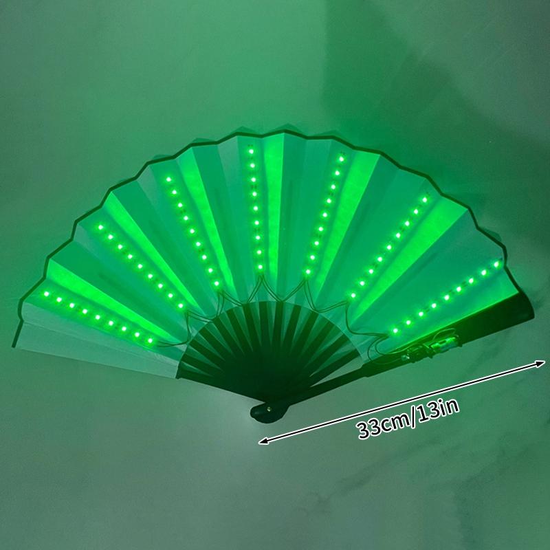Led Bruiloft Handwaaier Opvouwbare Waaijer Voor Vrouwen Lichtgevende Danswaaier Rave Feestwaaier Lichtgevend in het Donker Waaijer Met Licht Abanicos Para Boda
