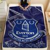 1 ks Vlastní jméno Vzorovaná flanelová deka Everton FC Vhodná pro všechna roční období pro domácí dekoraci Teplo a pohodlí Dárky Sváteční dárek_xia