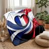 France Football Printed Flannel Blanket Skin Friendly Warm Decorative Throw for Indoor Couch Bed Daily Use