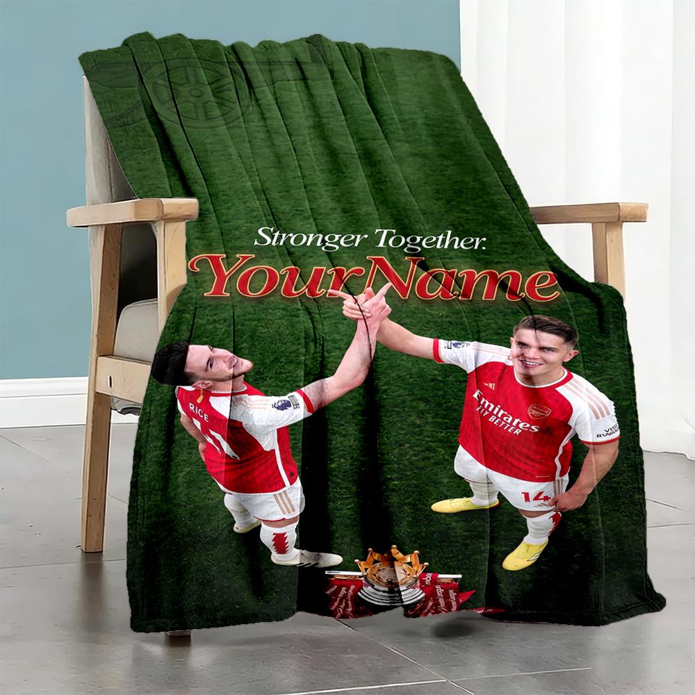 Arsenal Personalisierbare Decke Gemütliche Personalisierbare Decke Ultra-Weich Geeignet für Bettwäsche Bürostuhl Nickerchen Ganzjahresnutzung