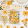 Aesthetic 1-6Pcs/Bag Flower Stickers Pack Fresh Plant Hand Account Diy Material Decorative Stationery Stickers