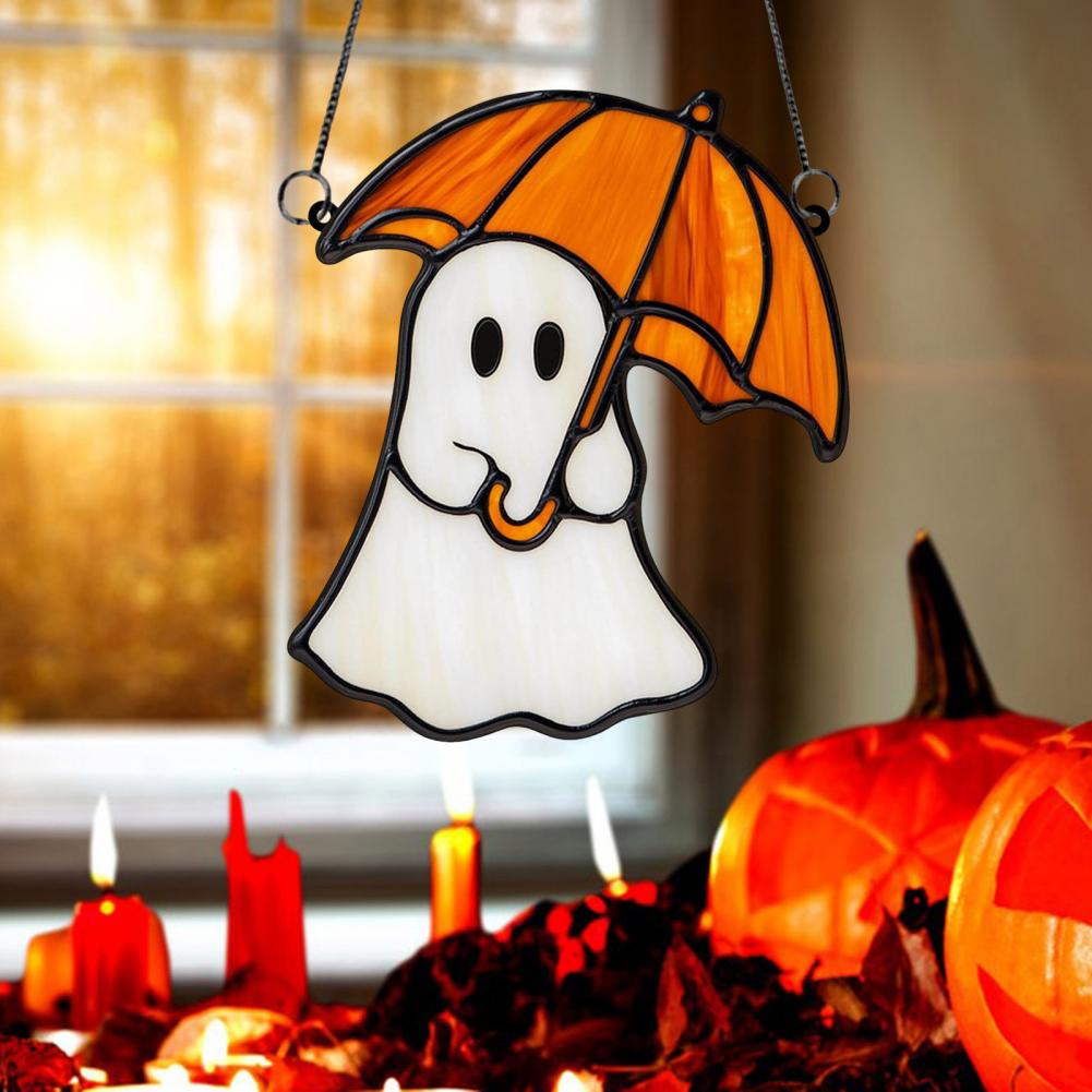 Spook raamdecoratie, Halloween spook lampenkap, schattige spook raamdecoratie set voor Halloween, gebeitst