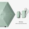 New Macaron Color Five-Fold Ultra-Light Sun Protection Compact Mini Umbrella with Buckle Handle