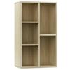 Bookshelf Sideboard Sonoma Oak 50 X 25 X 80 Cm Particleboard