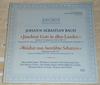 LP Schallplatte JOHANN SEBASTIAN BACH / MARIA STADE - Jauchzet Gott In Allen Landen, Kant 198027 Archiv Produkti Frankreich Obi Klassisch Gebraucht