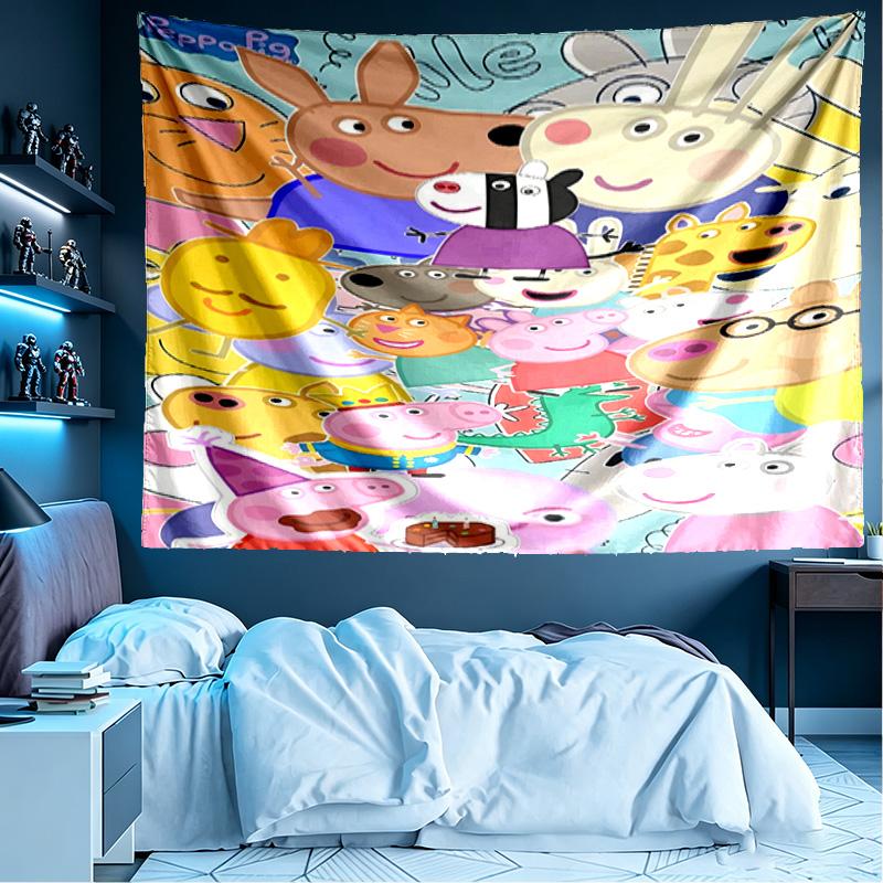 Cartoon animation Print Tapestry, Lightweight Wall Hanging, for Bedroom, Dorm, Living Room, Home Art Decor - Birthday Christmas Gift for Friends