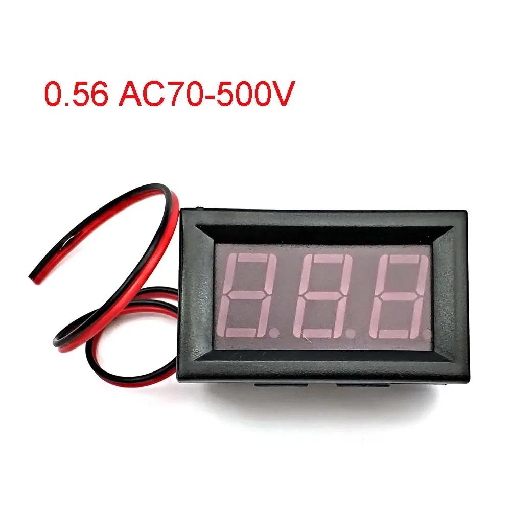 AC 70-500V 0.56" LED Digital Voltmeter Voltmetru Volt Instrument 2 Fire Afișaj Roșu Verde Albastru 110V 220V DIY 0.56 Inch