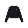 Colección Ropa Deportiva Logo Cuello Medio Alto Sudadera Corta Casual Sudadera Mujer Negro FB8753-010