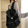 Korean Style Drawstring Flap Backpack Winter Vintage Suede Large Capacity Fashionable Shoulder Versatile Bag Bags for Travel