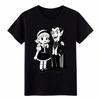 Vintage Cartoon Dracula & Girl T-Shirt, Retro Spooky Graphic Tee