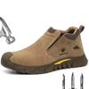 Fashion Electric Welding Labor Protection Shoes Men Summer Wear Safety Anti-smashing Anti-puncture Site Work Boots Shoes D305