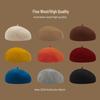 Korean Style Women's Wool Knit Beret – Warm Retro Octagonal Hat
