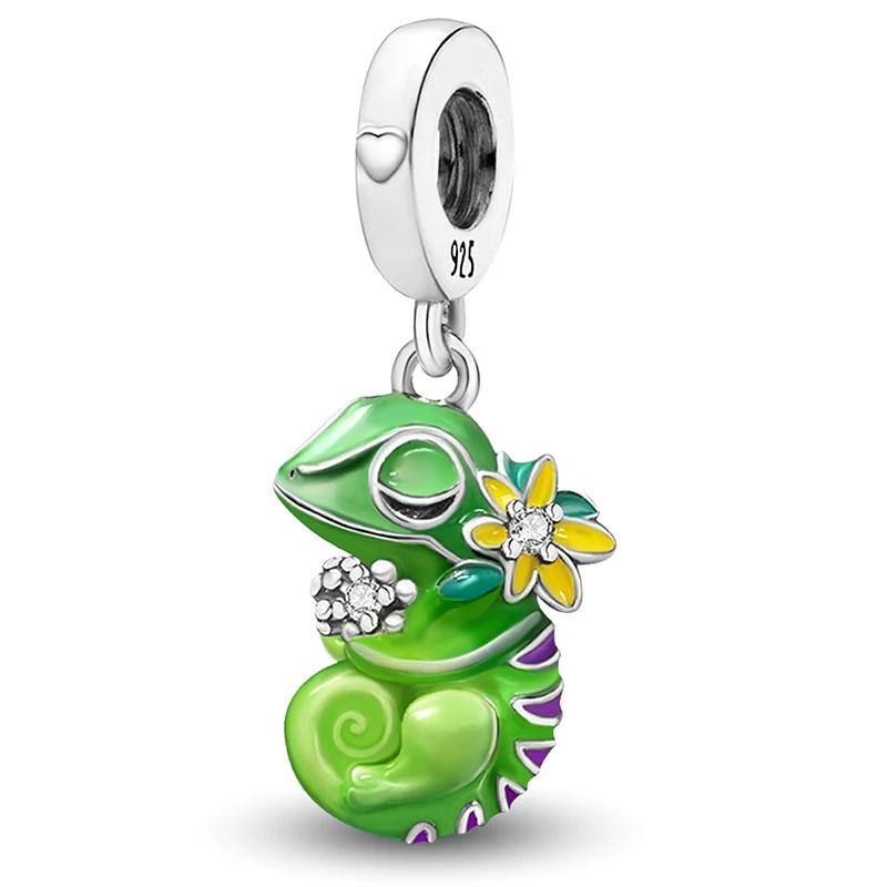 copper Chameleon Luminous Firefly Lizard Charm Bead Charms Bead Compatible With Diy Bracelets Bangle Making Gift Of High Quality Jewellery