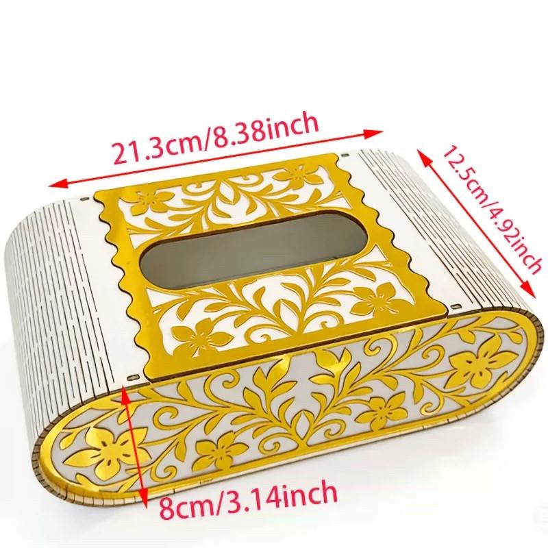 2026 New Wooden Carved Tissue Box, European Style Tissue Dispenser, Household Tabletop Storage Box, and Baby's First-year Gift