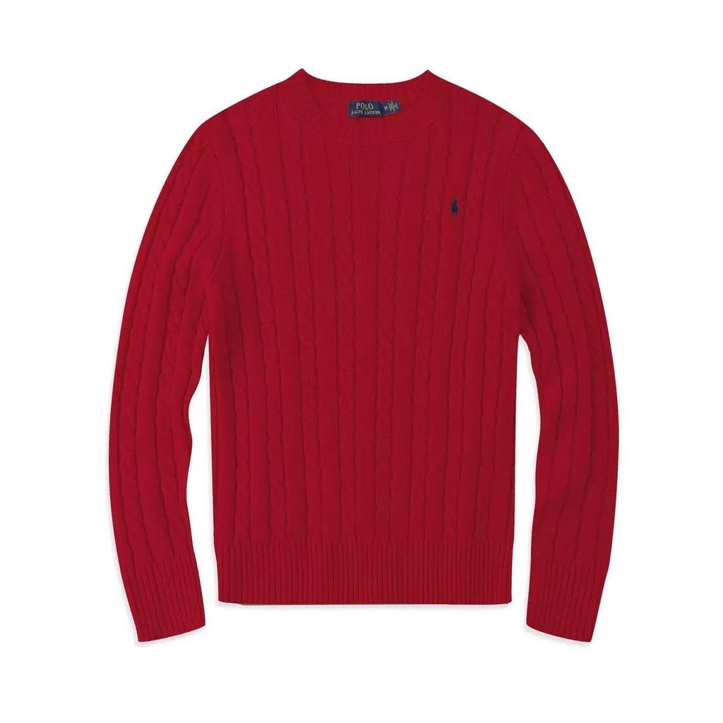 TrendHub Pullover mit Rundhalsausschnitt Modisches Oberteil Gestrickter Pullover Freizeitpullover