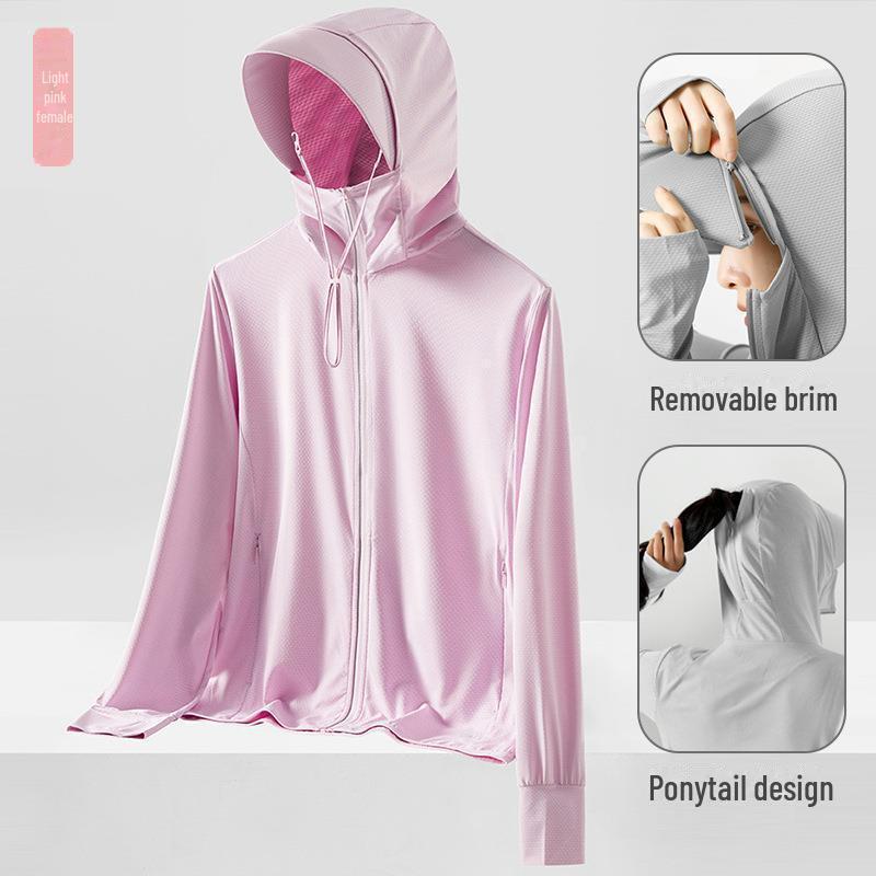 Women's Summer Ice Silk Sun Protection Jacket, UPF50+ Large Brim, Breathable, Anti-UV, 2023 Style