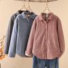 Women's Quilted Plaid Long-Sleeve Cotton Shirt with Doll Collar - Fall/Winter Collection