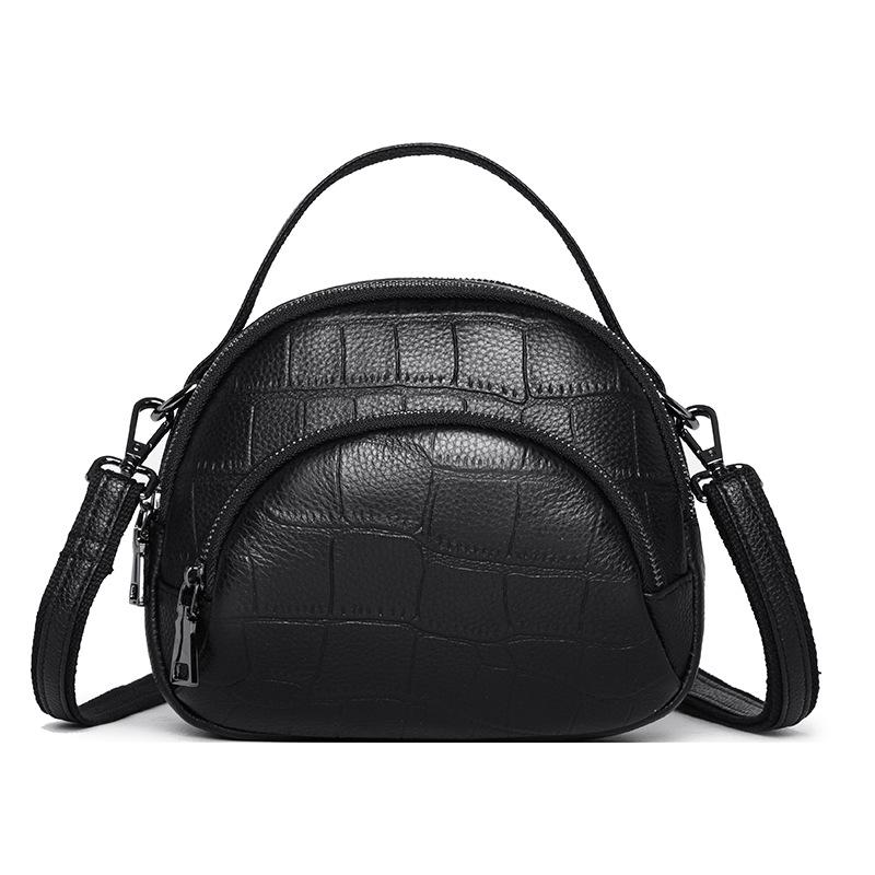 Leather women's bags new trendy fashion big stomach king shoulder messenger bag first layer cowhide mother bag