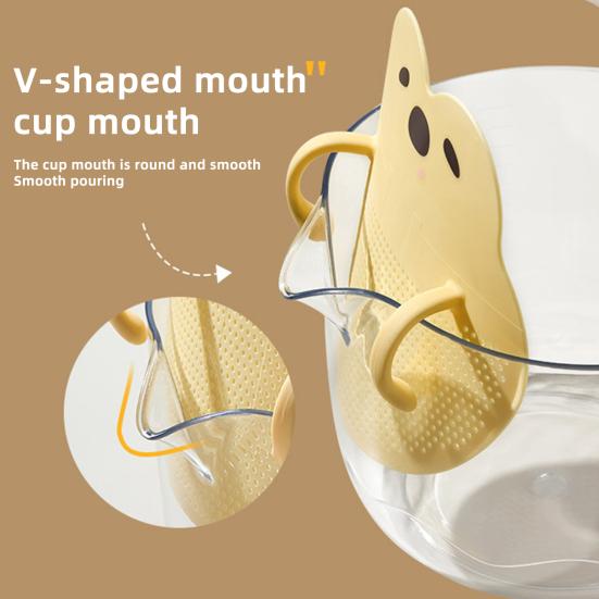 Egg Beating Cup with Handle And Filter Plate Plastic Measuring Cup for Cooking And Baking Kitchen Supplies for Egg Liquid