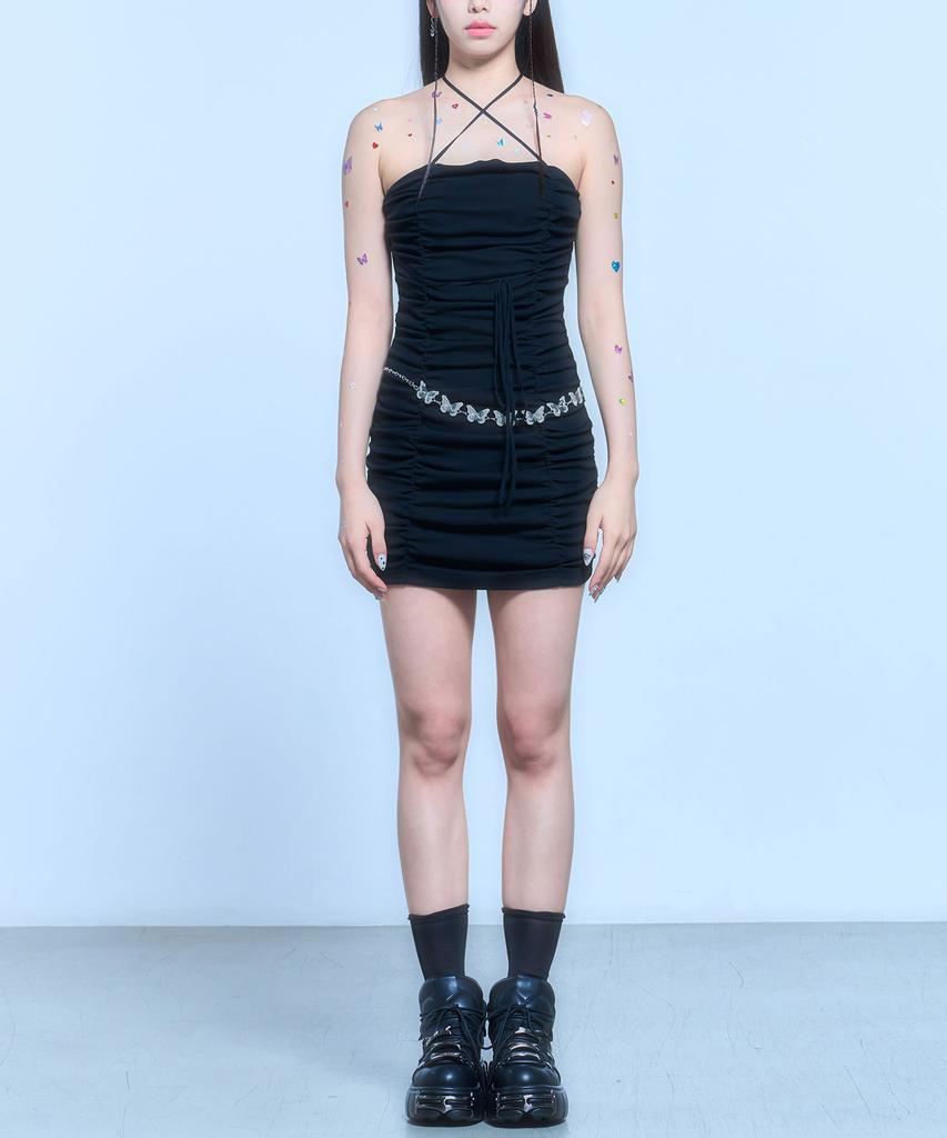 Schism Inducing Mummy Mini Dress_Black