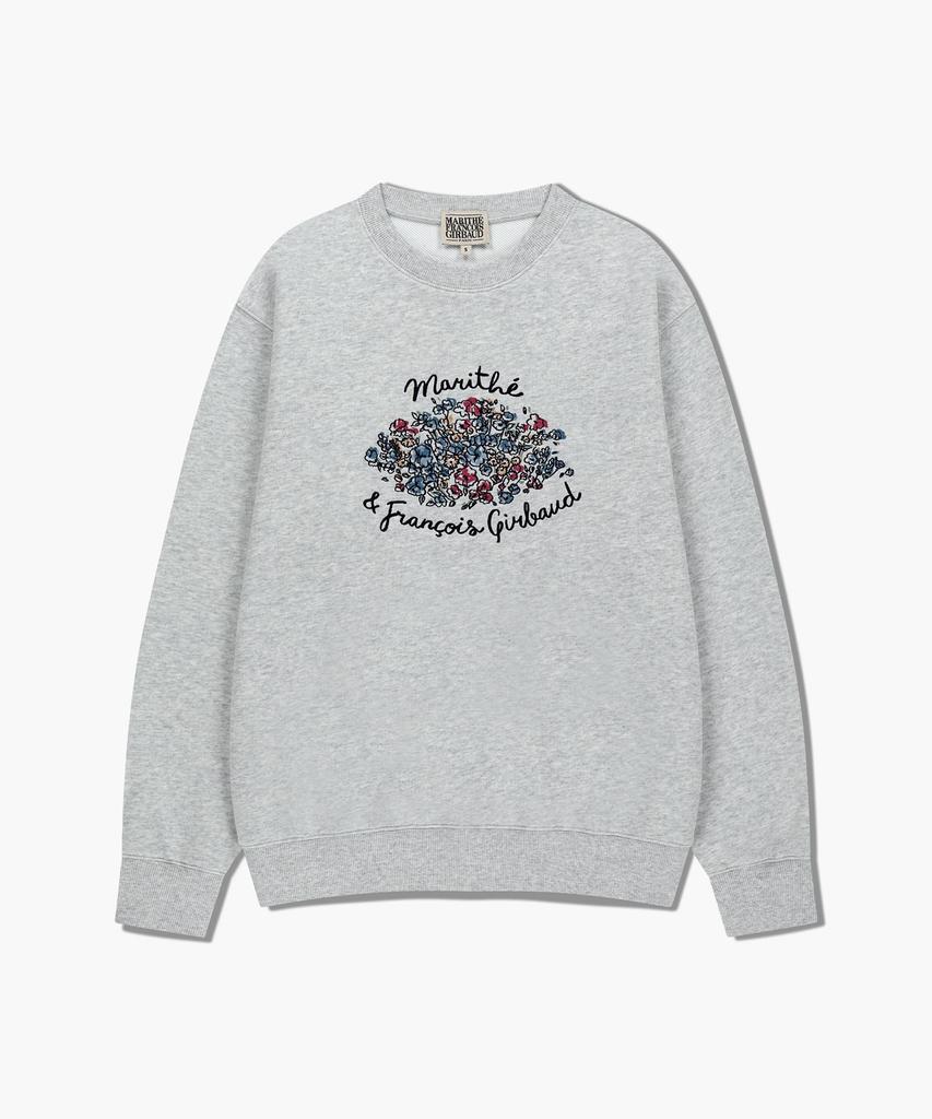 Malittepeulangsowajeobeo Bouquet Graphic Sweatshirt Light Heather Gray
