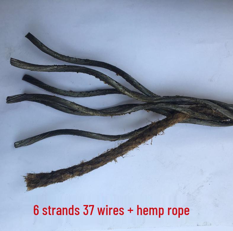 6-Strand Hemp Core Steel Wire Rope for Electric Hoist and Crane