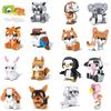 Einzelverkauf Kreatives 3D Mini Tier Block Set DIY Hund Tiger Hase Eichhörnchen Pinguin Eule Koala Kuh Baustein Spielzeug für Kinder