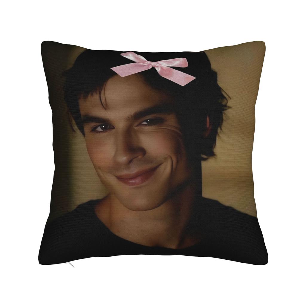 Damon Salvatore The Vampire Diaries Pillowcase Soft Fabric Cushion Cover Ian Somerhalder Pillow Case Cover Home Zipper Xcm