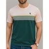 3D-Printed Color-Striped Men's T-Shirt Ship Anchor Pattern Short-Sleeve T-Shirt Harajuku Street Style Round-Neck T-Shirt Apparel