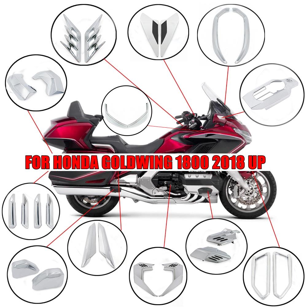 Pour Honda Goldwing 1800 Gold wing F6B GL1800 2018-2025 Accessoires Chromés Garnitures Décoratives Cache Moteur Protection Avant Arrière