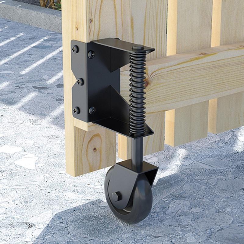 Adjustable Spring Gate Support Wheel Fence Door Roller Slider 4inch Universals Gate Casters Fence Gate Wheel Enduring