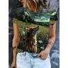 Summer Fashionable Round Neck Short Sleeved T-shirt Comfortable Breathable Colorful Creativity 3d Printed Loose Women's Commuter Versatile T-shirt