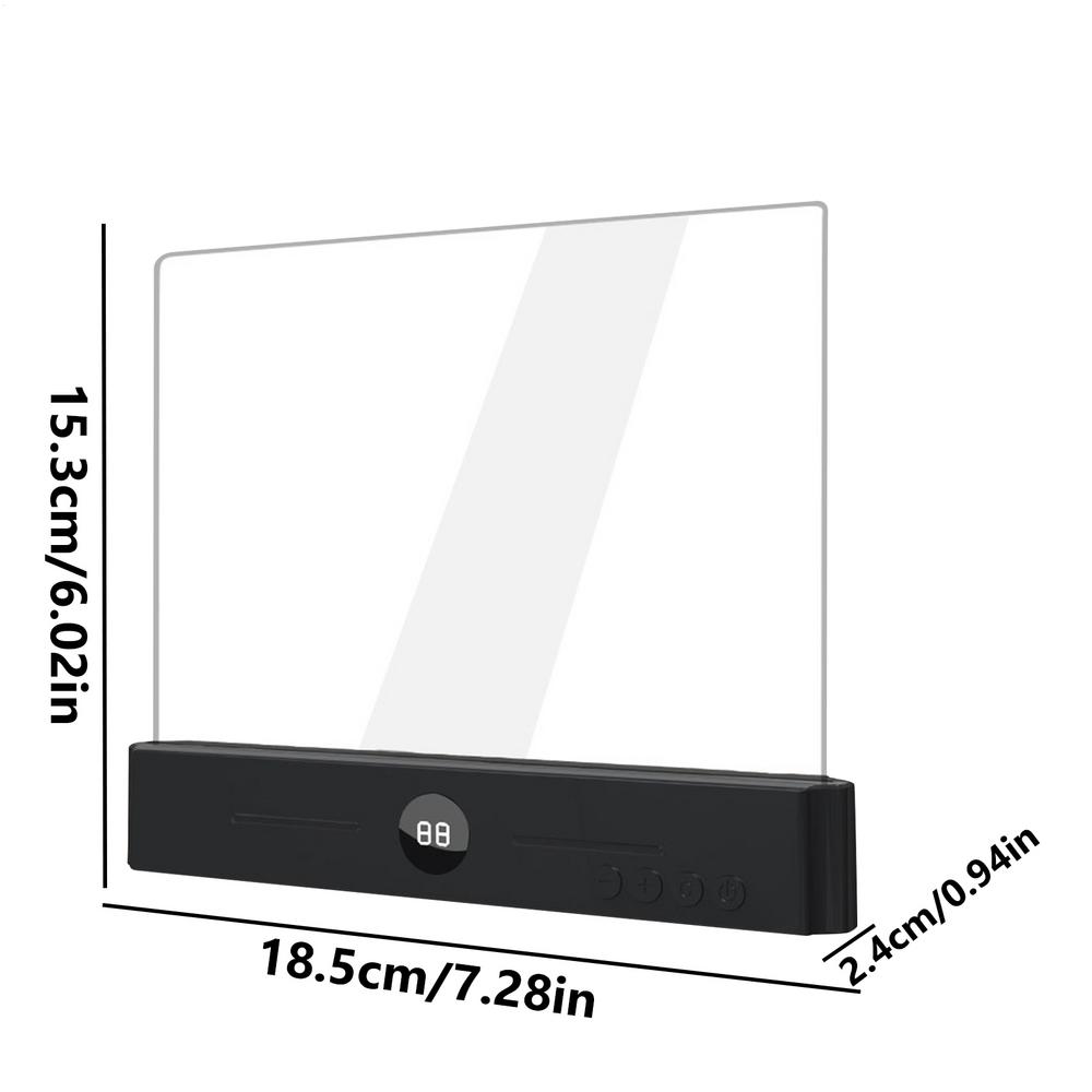 Flat Reading Light with Timer Portable Transparent Bed Reading LED Book Light Panel for Bedtime Night Library Bedroom Home