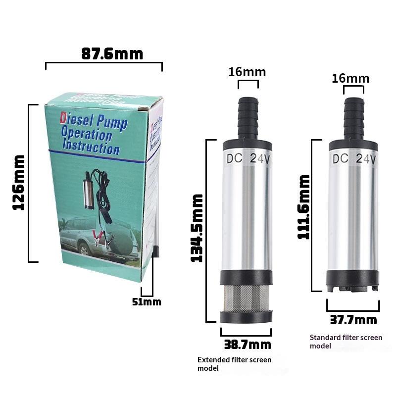 12/24V Electric Fuel Transfer Pump Car Oil Change Fuel Pump Electric Diesel Water Pumping Refueling Tools For Diesel Water Pump
