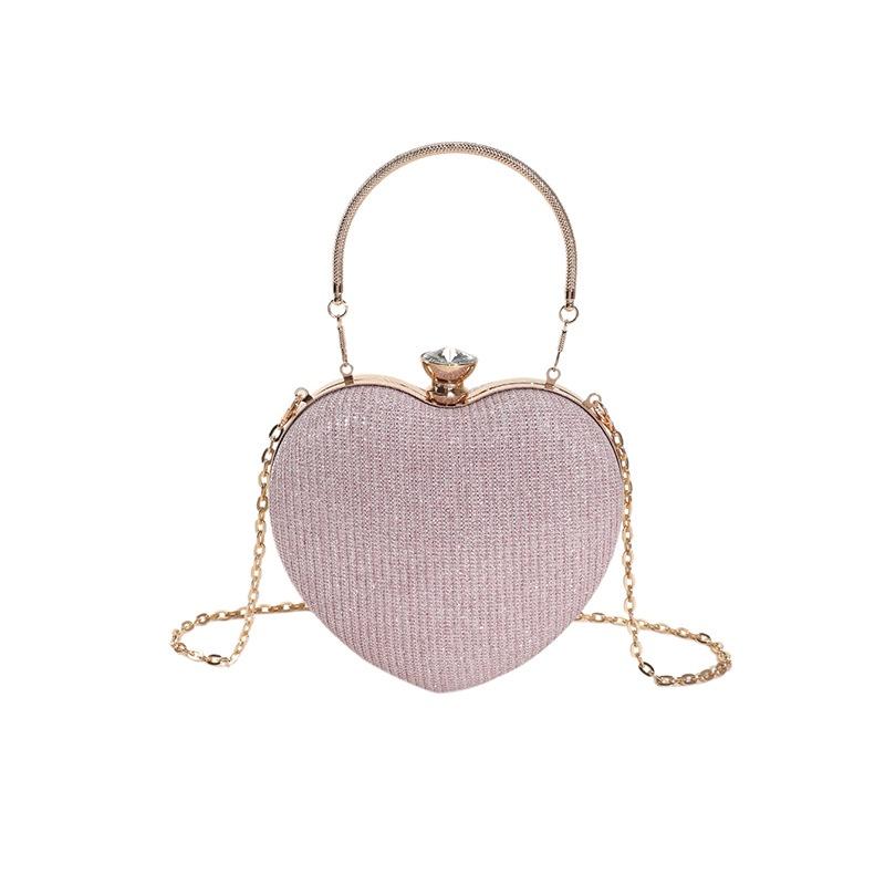 Trendy And Stylish Small Bag With Unique Lock Buckle 2023 Summer Fashion Chain Shoulder Crossbody Bag Gold Silver Pink Blue)
