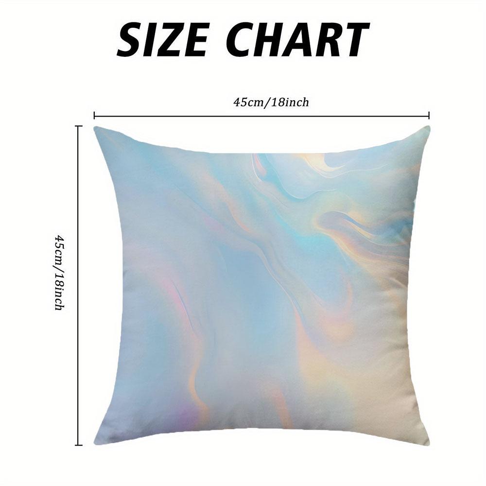 Iridescent Flow Square Jacquard Pillow Cover for Sofa Office Waist Cushion Cover Home Decorative Pillowcase