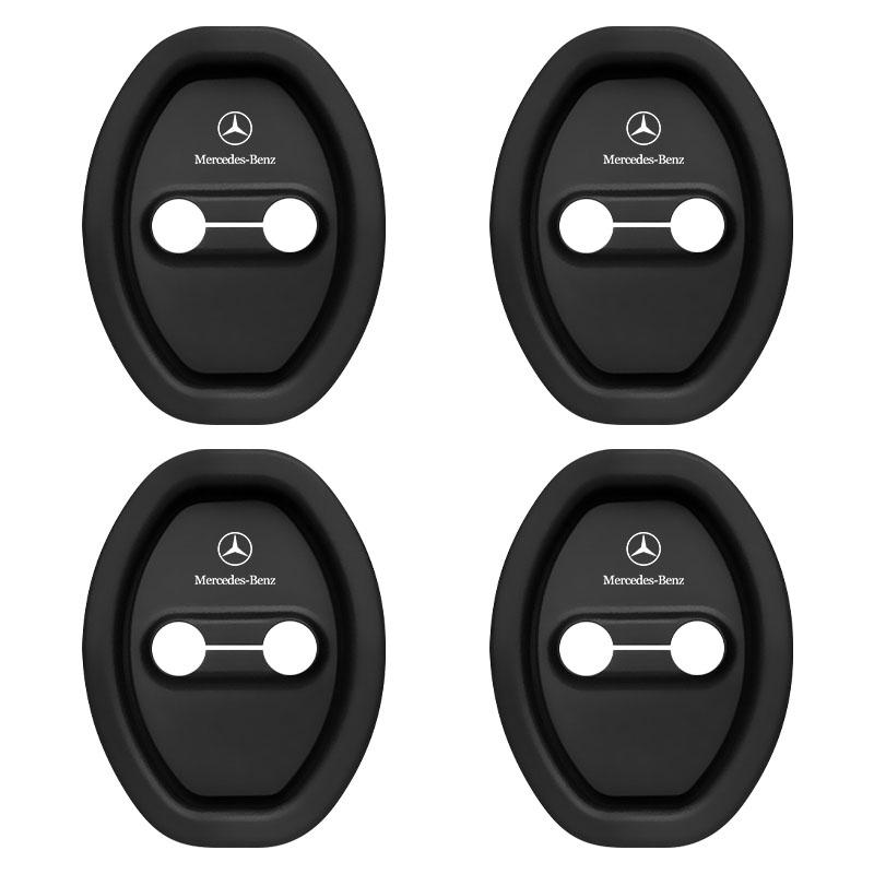 4Pcs Silicone Car Door Lock Protector Cover Stickers For Mercedes-Benz C320 CL55 CL600 CL65 C240 C280 C320 W203 W204 W205 AMG
