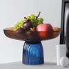 Color-Blocking High-End Premium Glas Obstschale Verzierungen für Wohnzimmer Heimgebrauch Couchtisch Esstisch Oberfläche Dekoration Obst Snack Süßigkeiten Schale