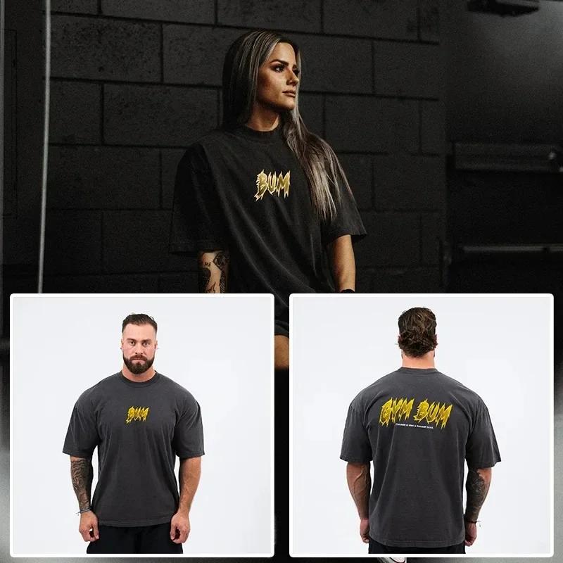 T-shirt CBUM Gym Thavage Coton Homme Harajuku Manches Courtes T-shirt Bodybuilding Sport T-shirts Été Entraînement Jogging