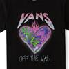 Vans חולצת טי שירט קצרה צווארון עגול עם הדפס מכתב אהבה לנשים טופים שחור VN000KPEBLK