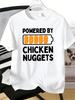 Unisexs Tee Chicken Nuggets Battery Funny Letter Print Cotton Short Sleeve Male Casual Streetwear Outdoor Daily Basic Fashion Top