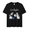 Twilight Film Edward Cullen Grafická Trička Pánská Móda Bavlněné Tričko s Krátkým Rukávem Unisex Retro Oversized Tričko Streetwear