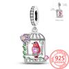 Colorful Copper Metal Colorful Animals Parrot Rabbit Puppy Charm Bead Component Pendant Bead Component Compatible With DlY Bracelet High Quality Fine